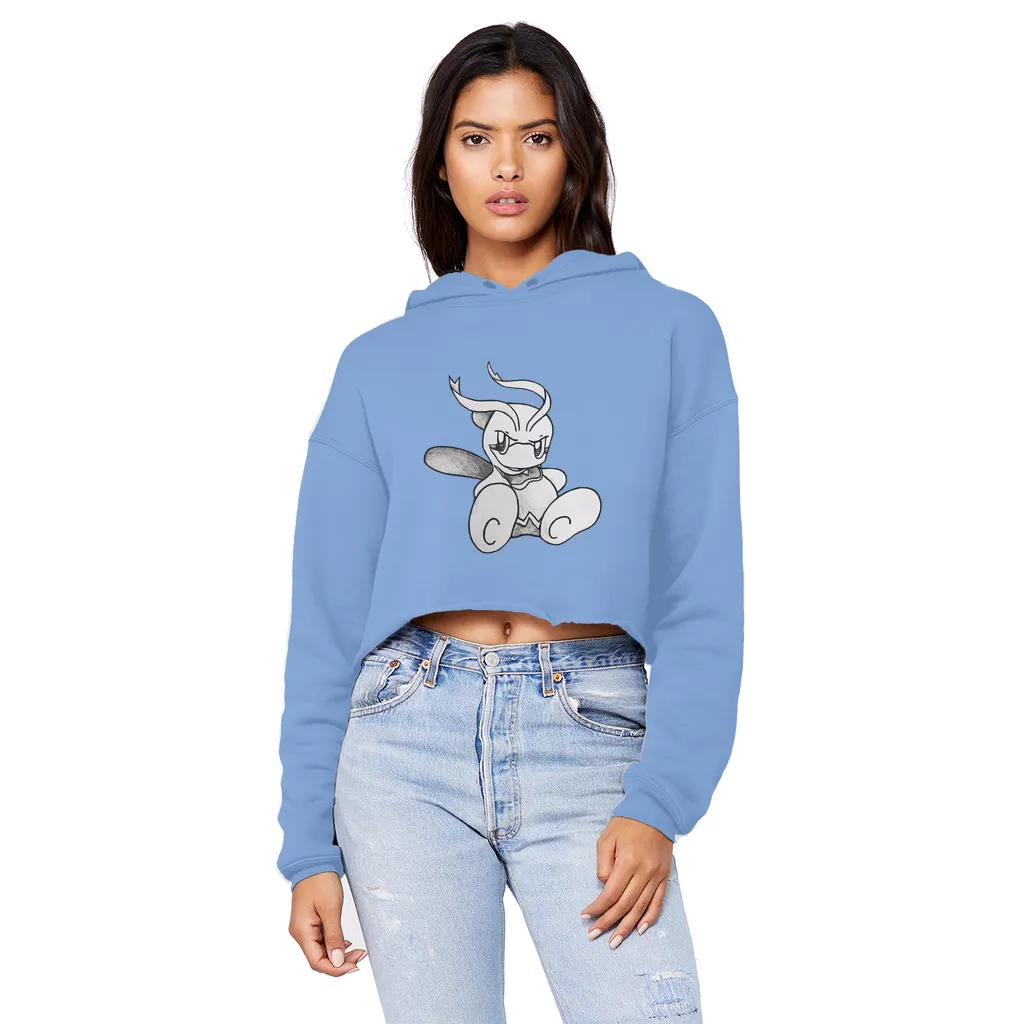 Fairyu Unisex Cropped Raw Edge Boyfriend Hoodie