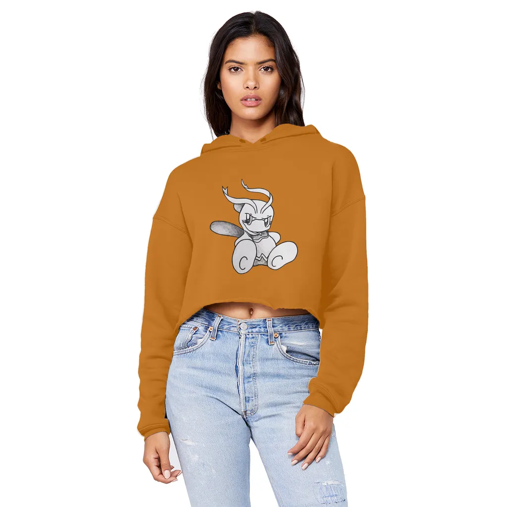 Fairyu Unisex Cropped Raw Edge Boyfriend Hoodie