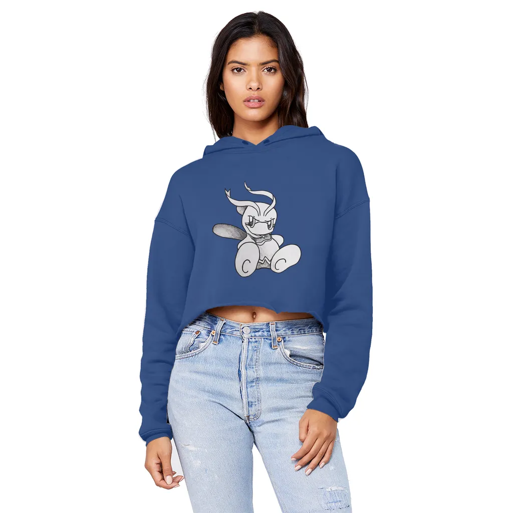 Fairyu Unisex Cropped Raw Edge Boyfriend Hoodie