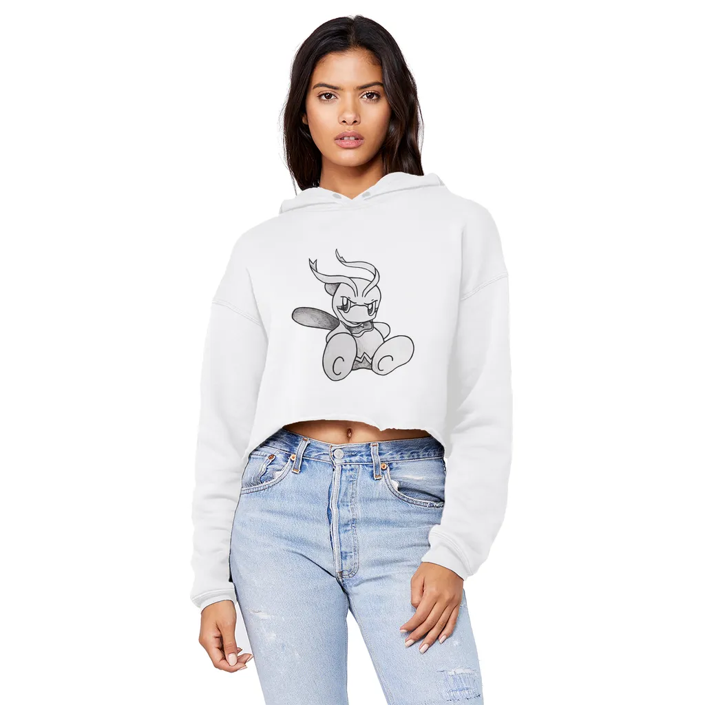 Fairyu Unisex Cropped Raw Edge Boyfriend Hoodie