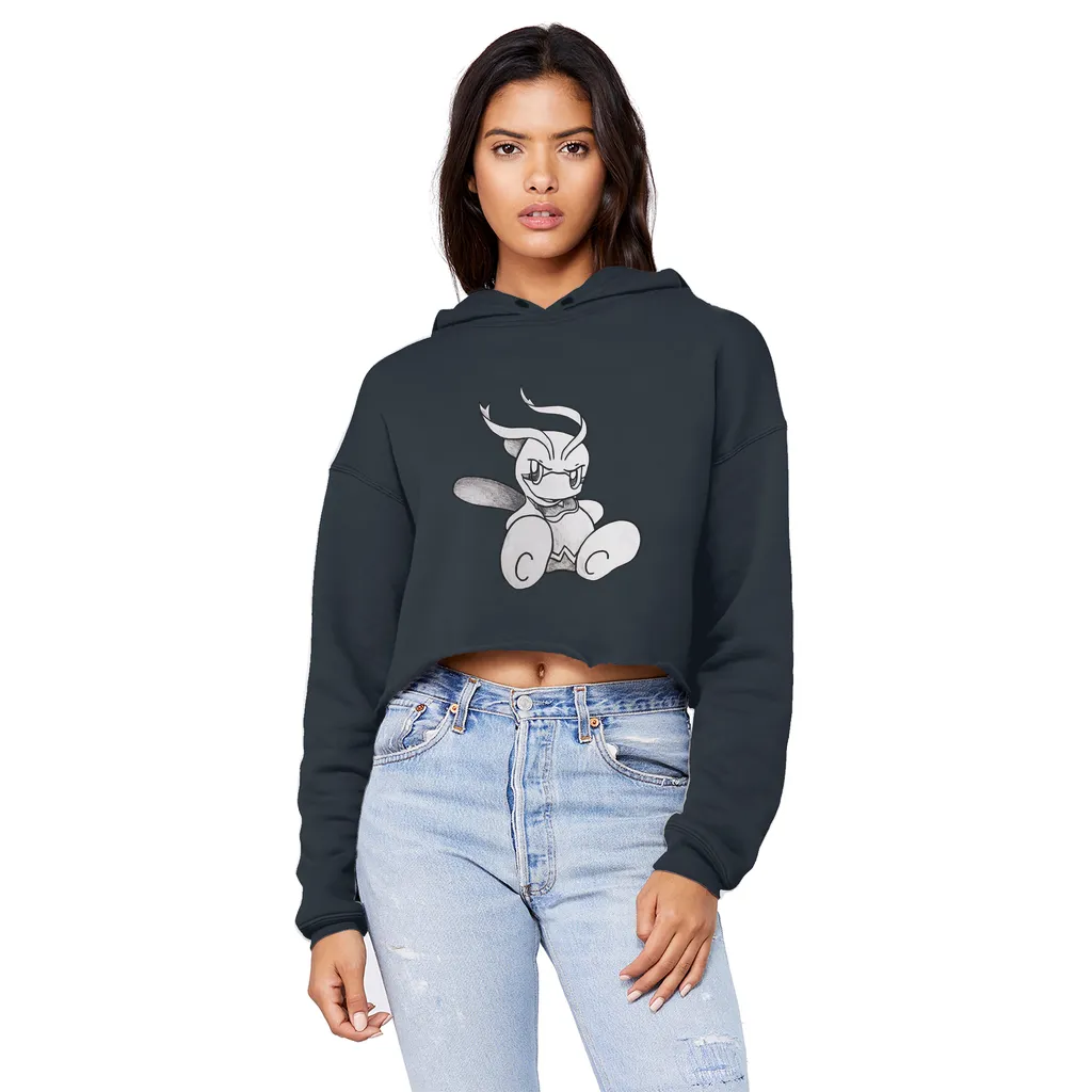 Fairyu Unisex Cropped Raw Edge Boyfriend Hoodie