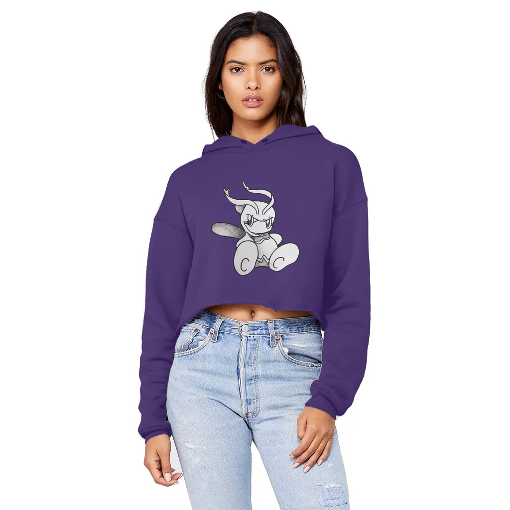 Fairyu Unisex Cropped Raw Edge Boyfriend Hoodie