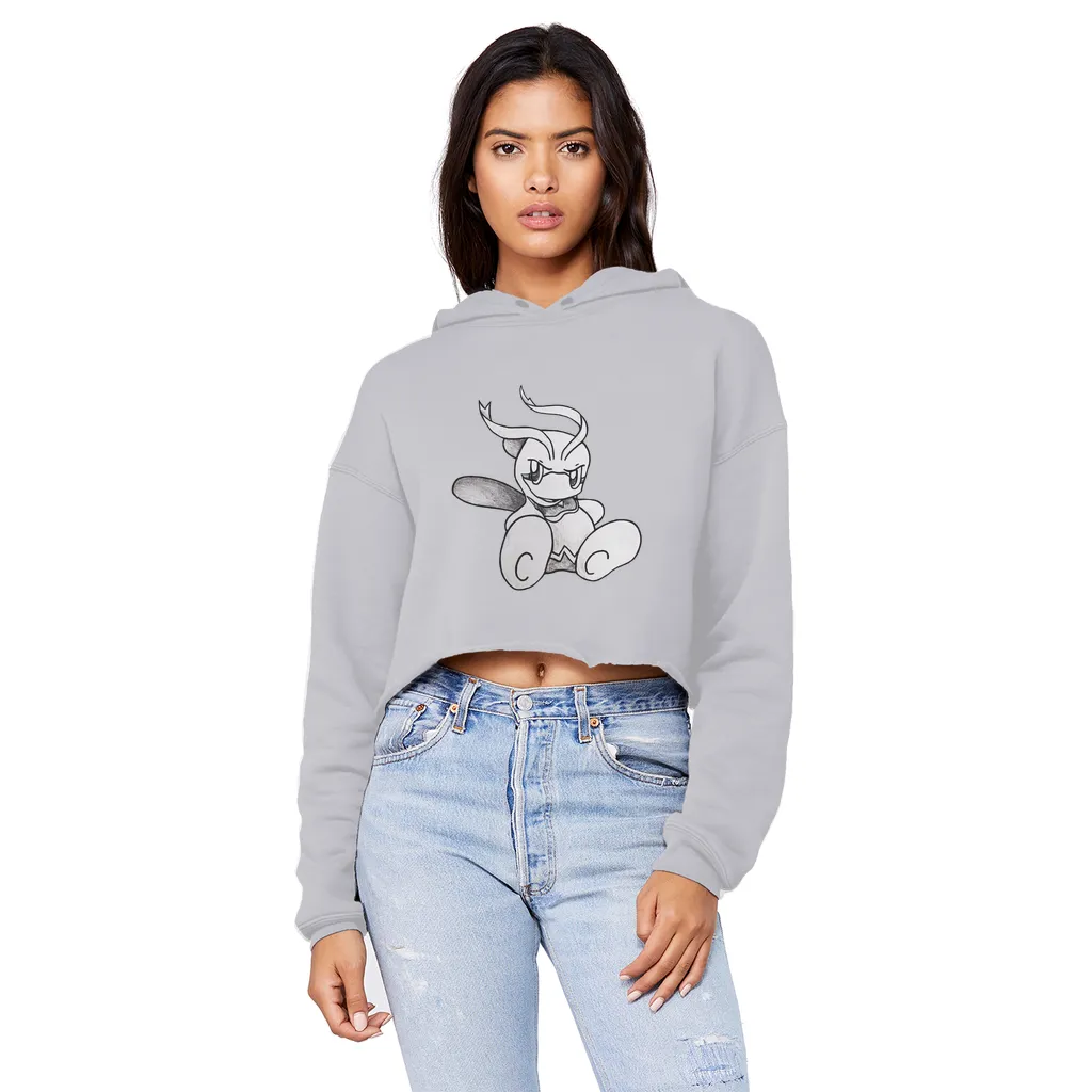 Fairyu Unisex Cropped Raw Edge Boyfriend Hoodie