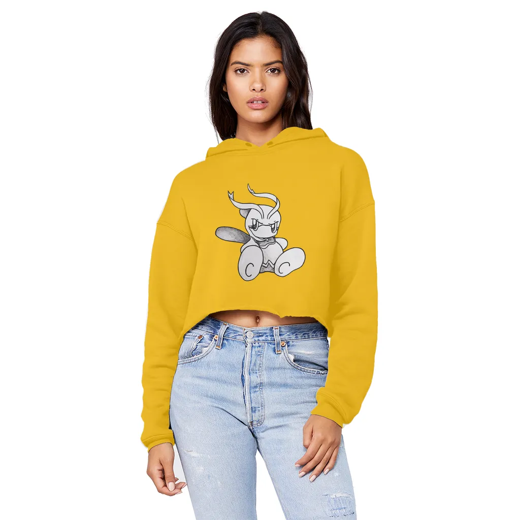 Fairyu Unisex Cropped Raw Edge Boyfriend Hoodie