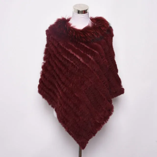 Faux Fur Poncho Shawl