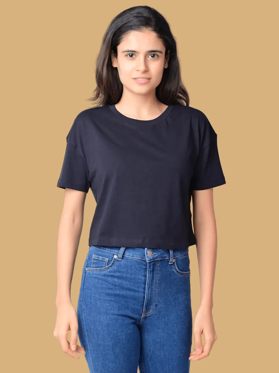 Flawless Trendy Women Black Crop Top