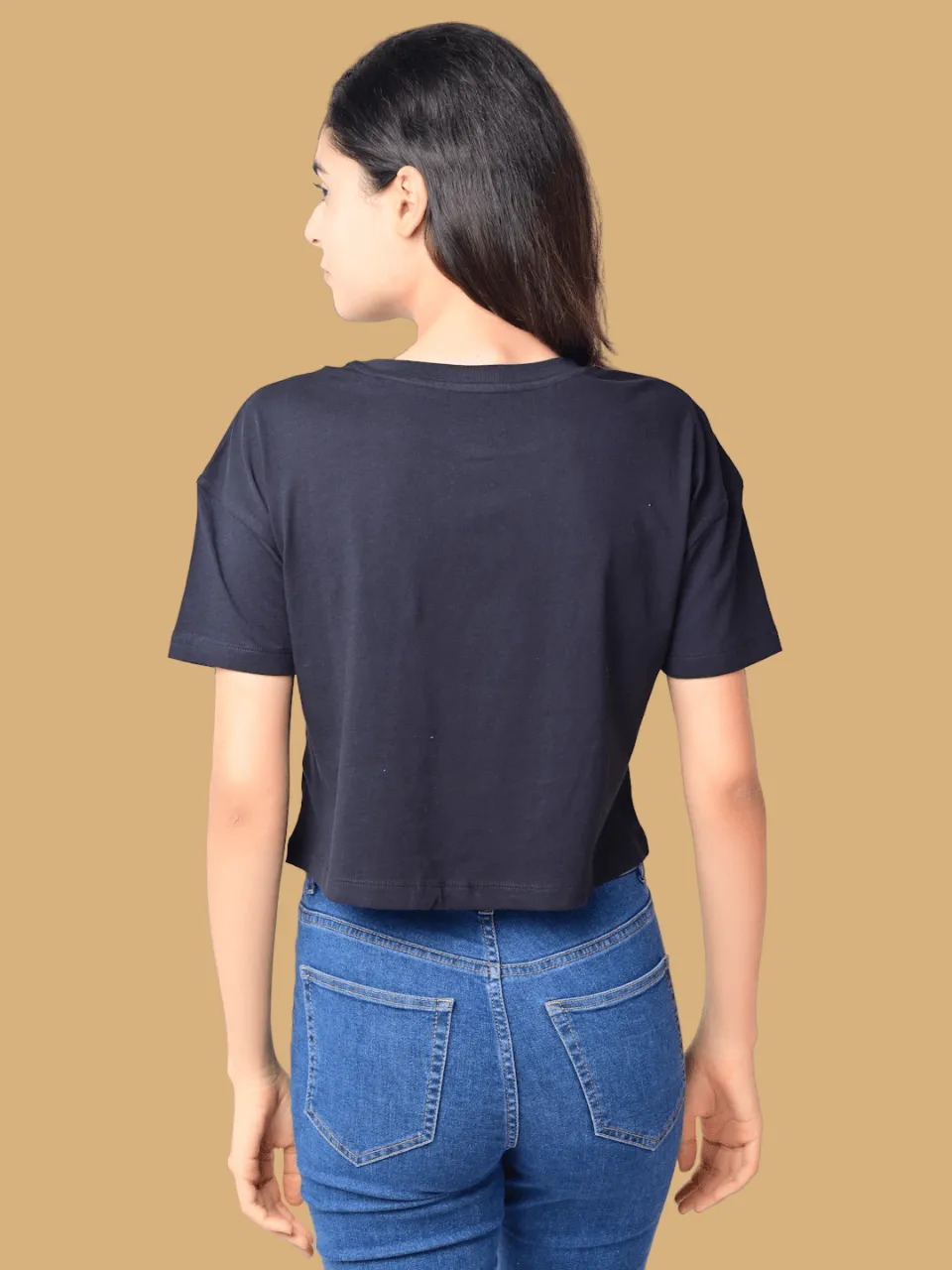 Flawless Trendy Women Black Crop Top