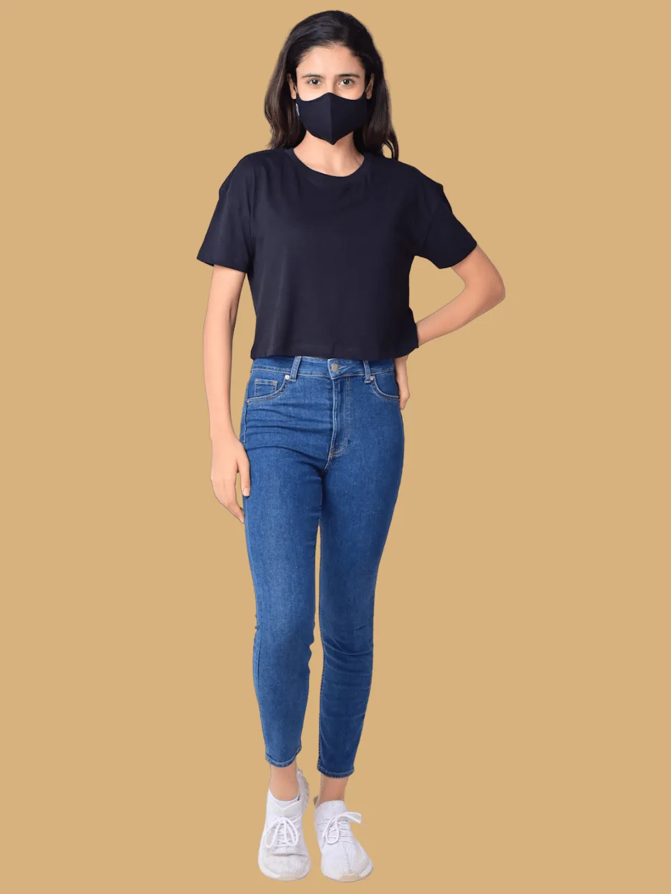 Flawless Trendy Women Black Crop Top