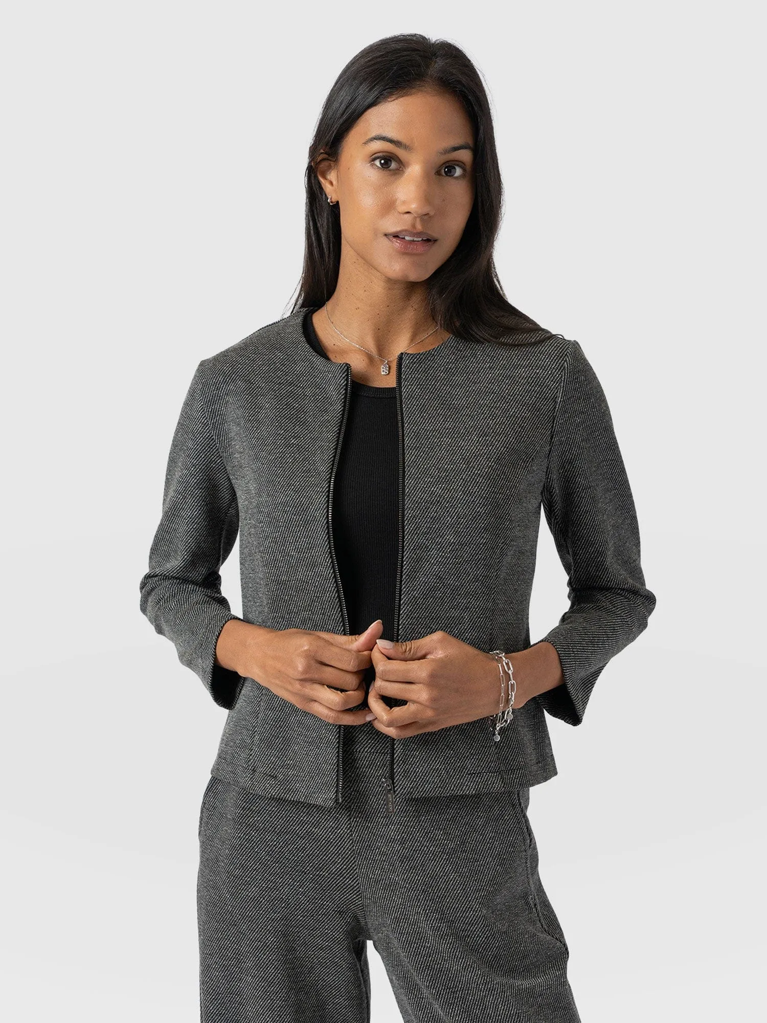 Florence Jacket - Grey Twill