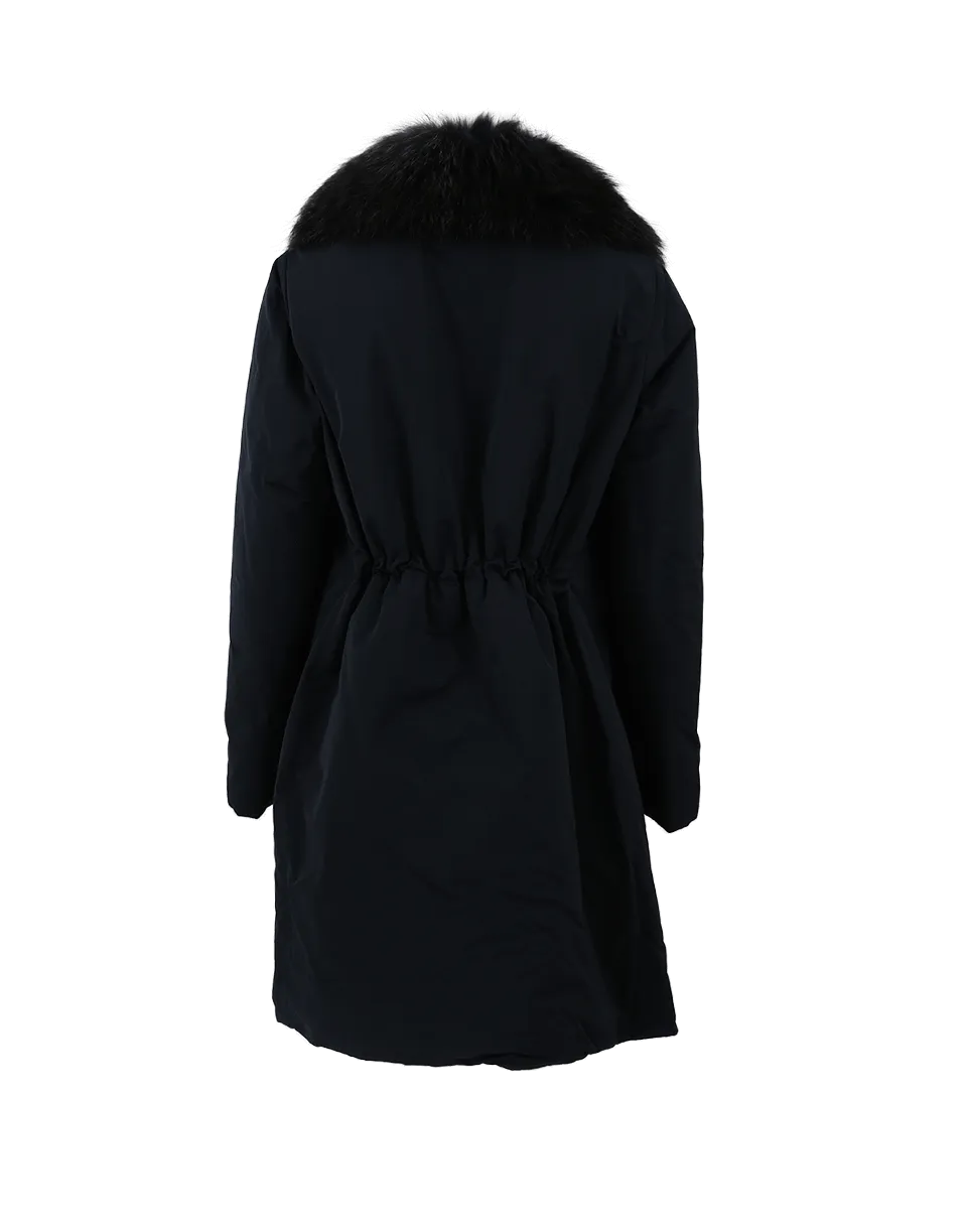 Fox Collar Puffer Jacket
