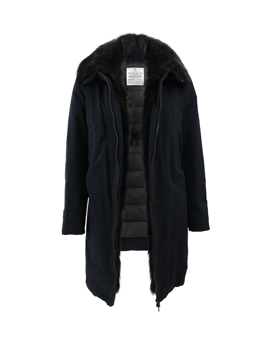 Fox Collar Puffer Jacket