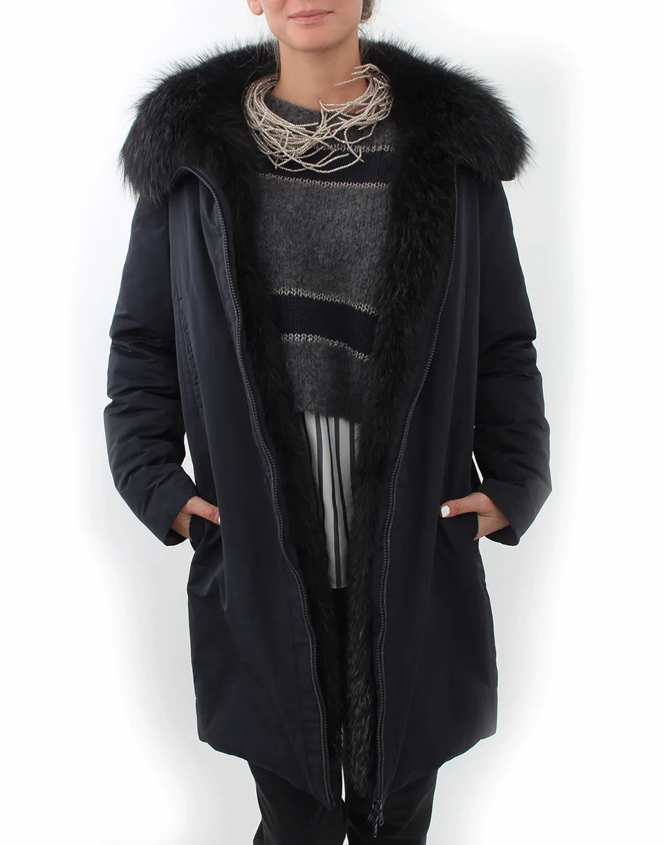 Fox Collar Puffer Jacket
