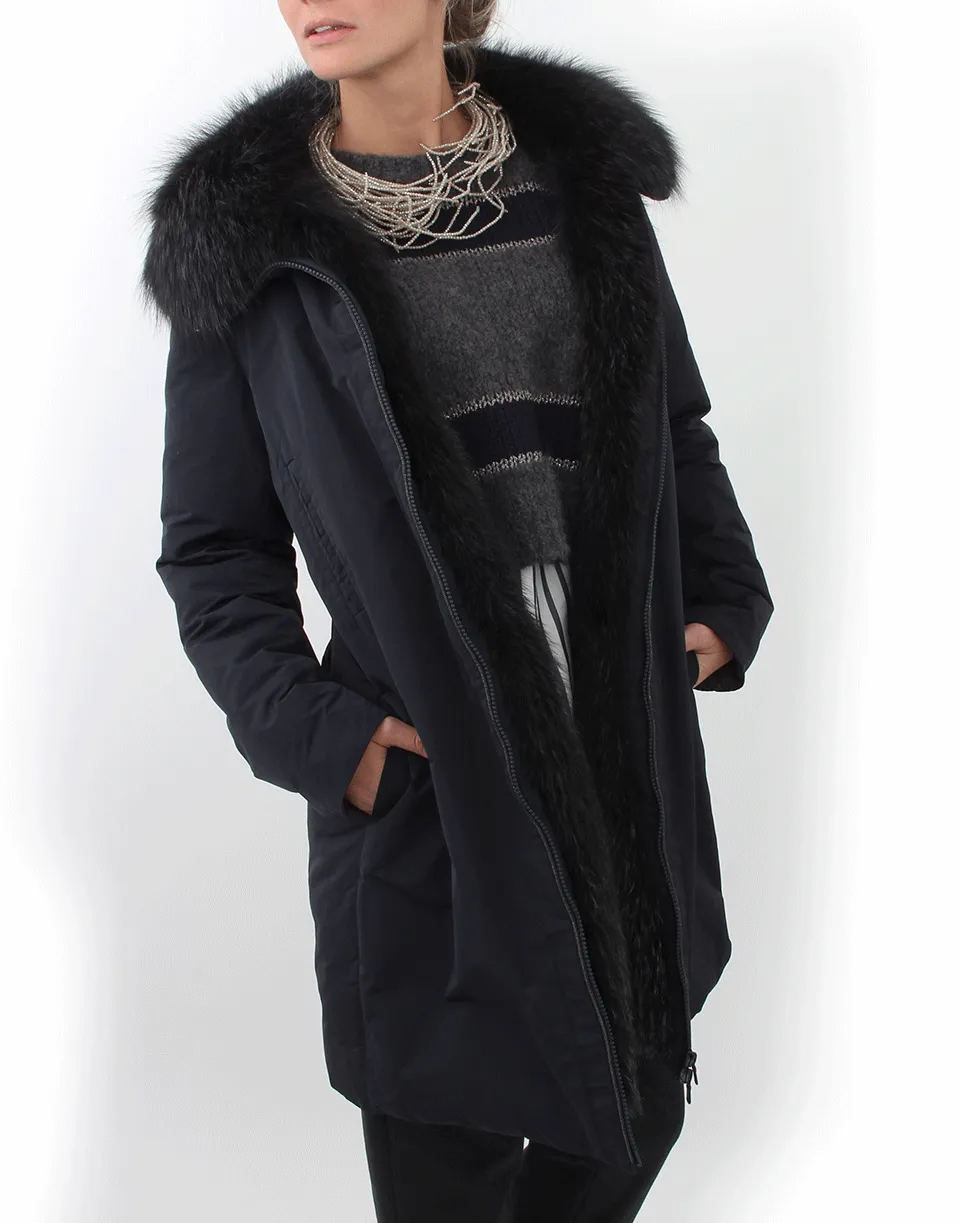 Fox Collar Puffer Jacket