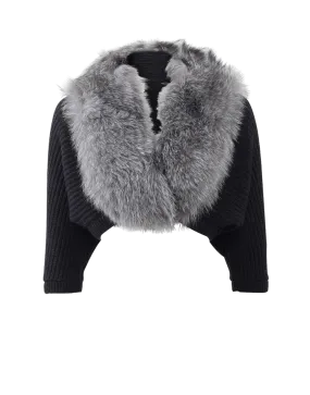 Fox Trim Cardigan