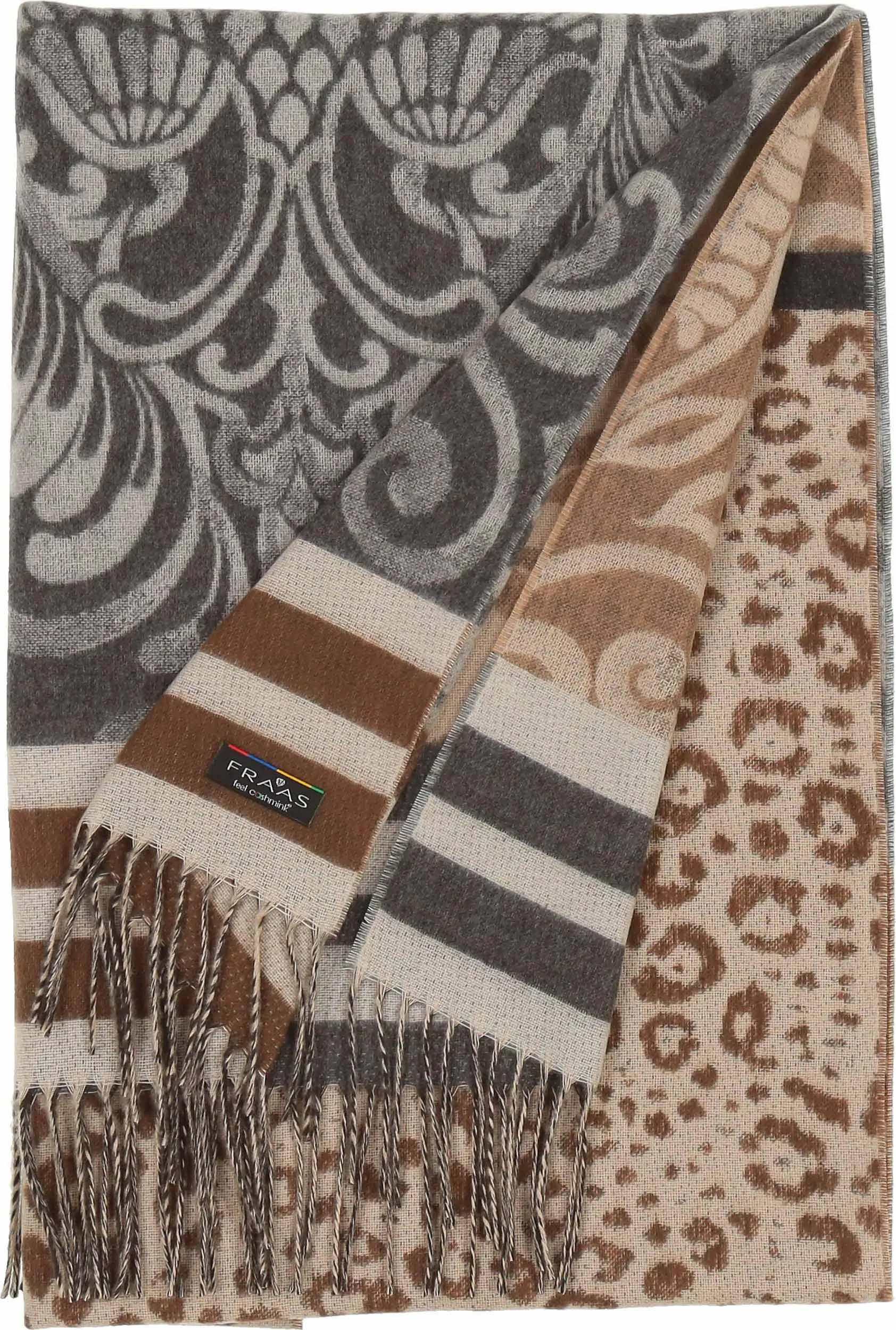 FRAAS - The Scarf Company - Leo Filagree Patchwork: Petrol