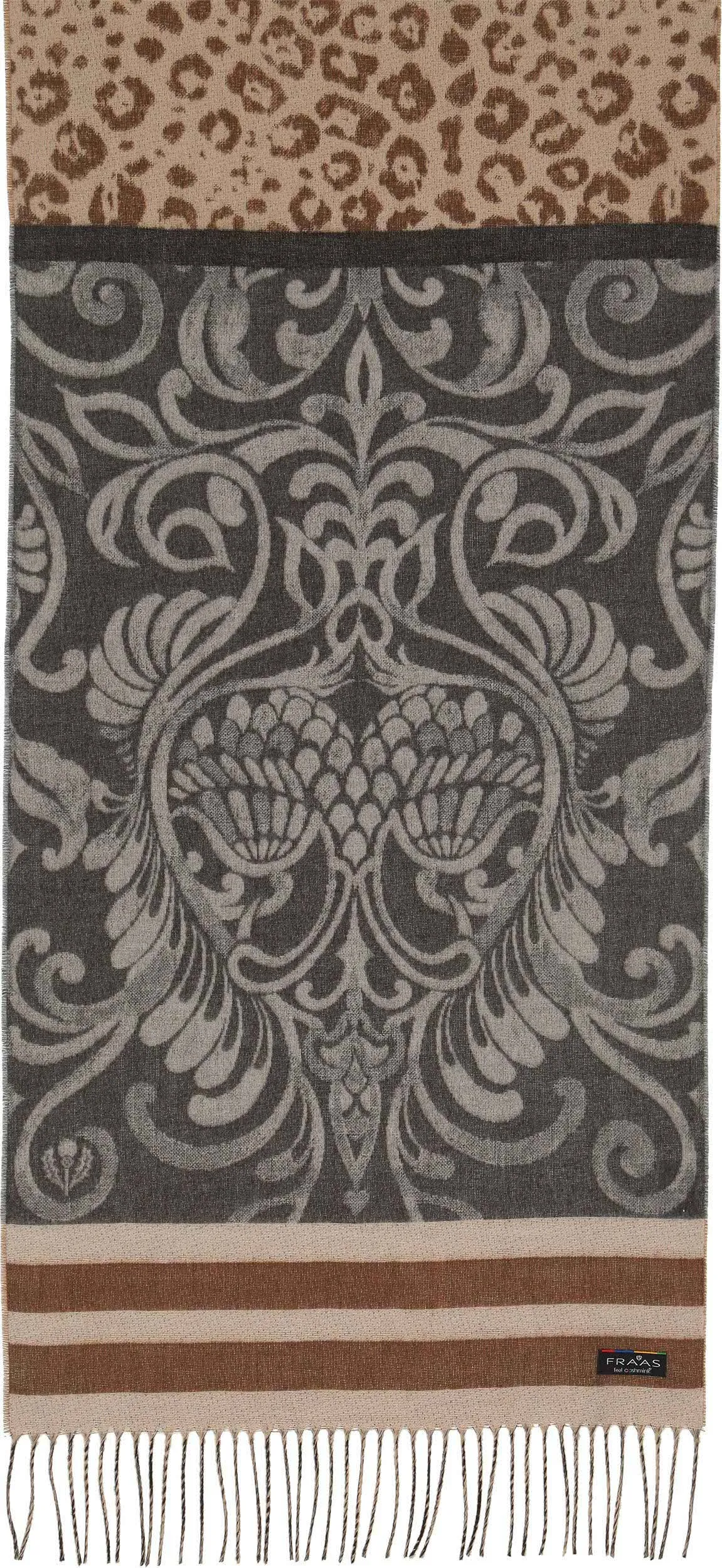 FRAAS - The Scarf Company - Leo Filagree Patchwork: Petrol