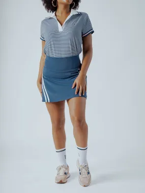 George Skirt - Indigo / White Stripes