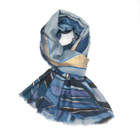 Gold Abstract Scarf