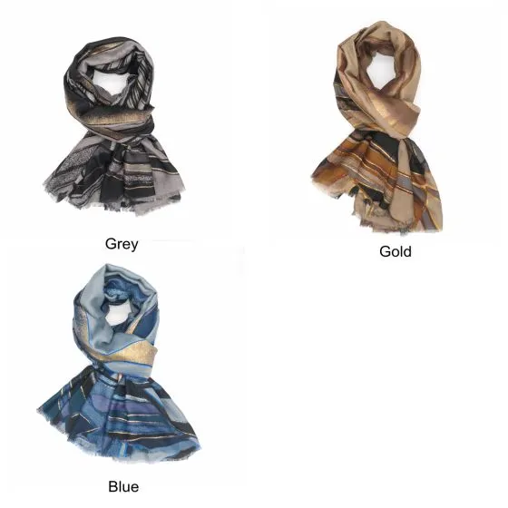 Gold Abstract Scarf