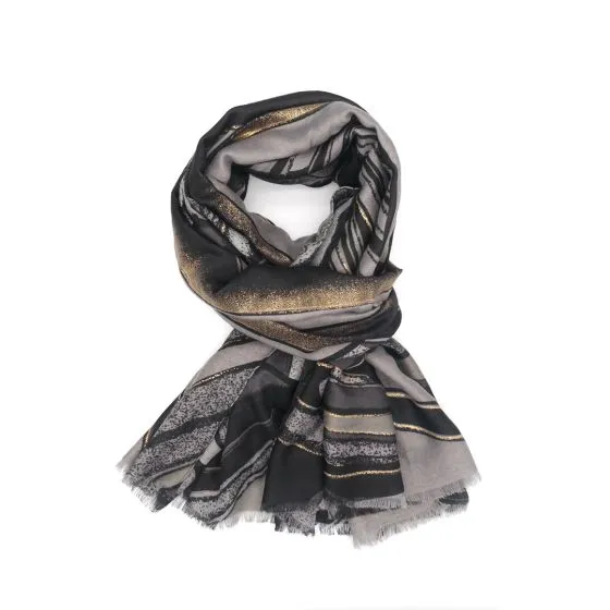 Gold Abstract Scarf