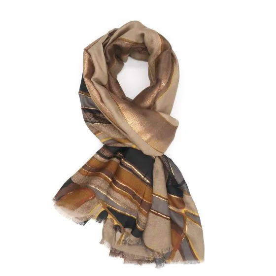 Gold Abstract Scarf
