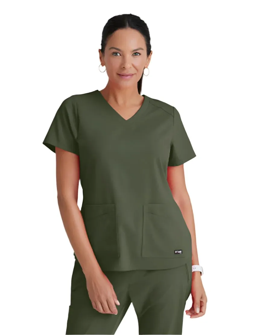 Grey's Anatomy Stretch™ by Barco Emma 4-Pocket V-Neck Scrub Top