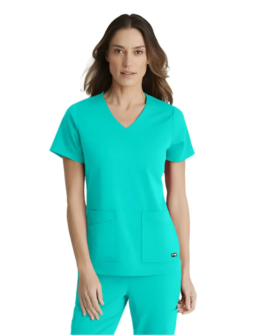 Grey's Anatomy Stretch™ by Barco Emma 4-Pocket V-Neck Scrub Top