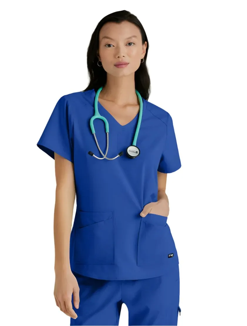 Grey's Anatomy Stretch™ by Barco Emma 4-Pocket V-Neck Scrub Top