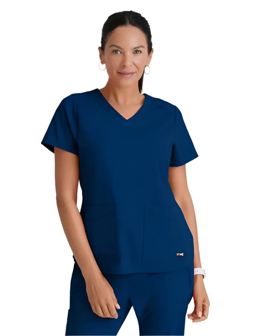 Grey's Anatomy Stretch™ by Barco Emma 4-Pocket V-Neck Scrub Top