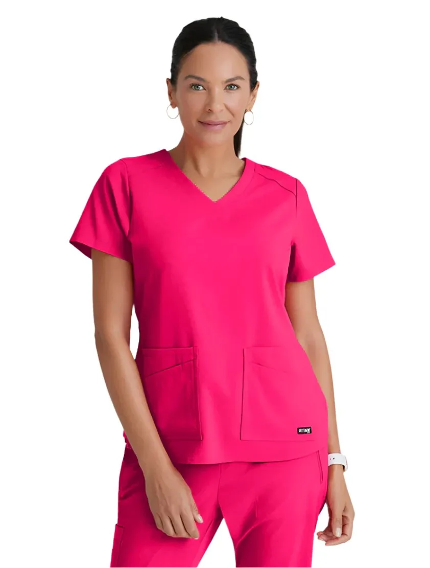 Grey's Anatomy Stretch™ by Barco Emma 4-Pocket V-Neck Scrub Top