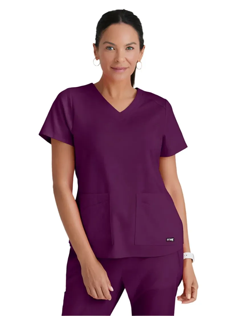 Grey's Anatomy Stretch™ by Barco Emma 4-Pocket V-Neck Scrub Top