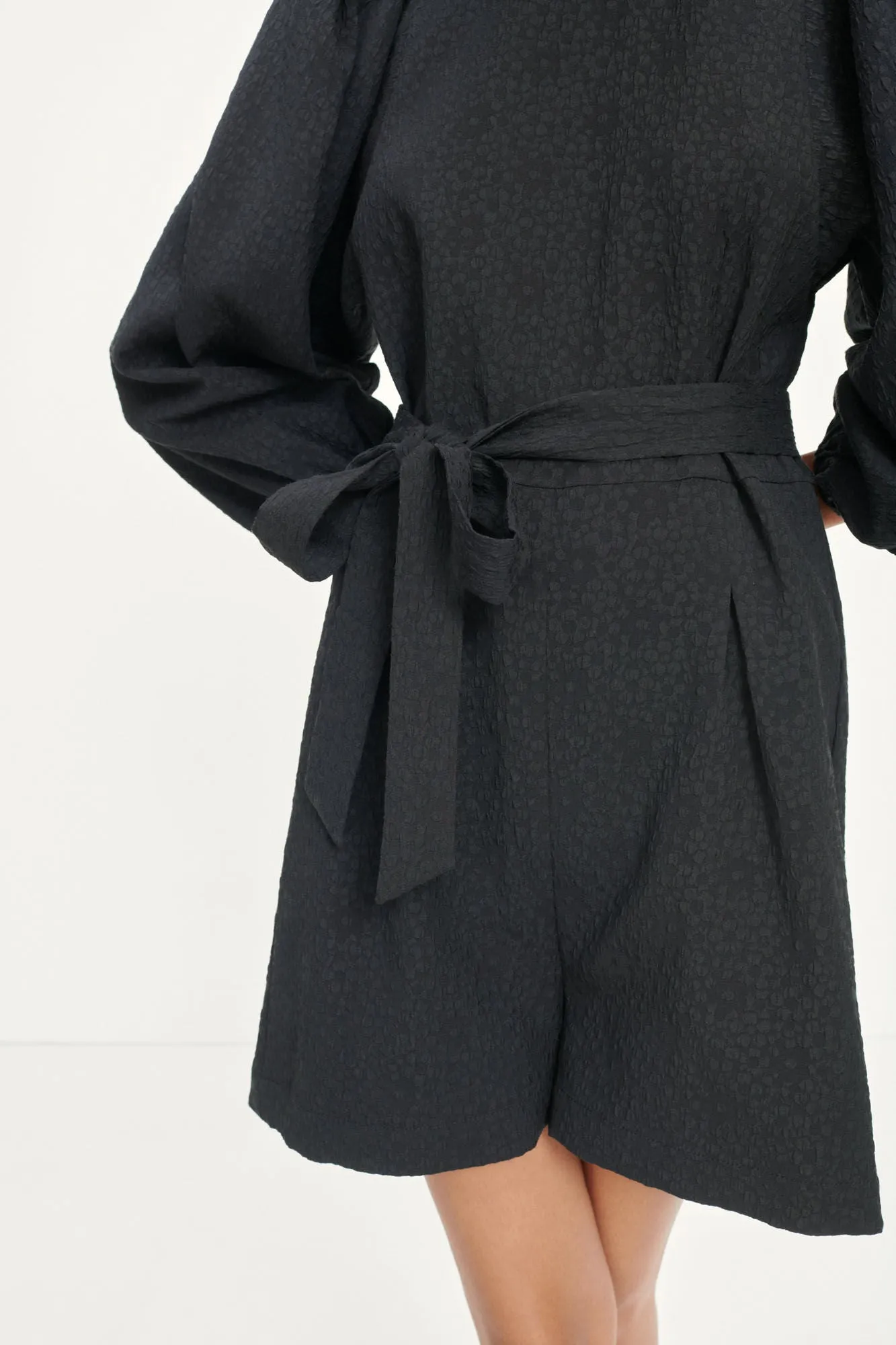 Harriet Short Jumpsuit - Black Flower