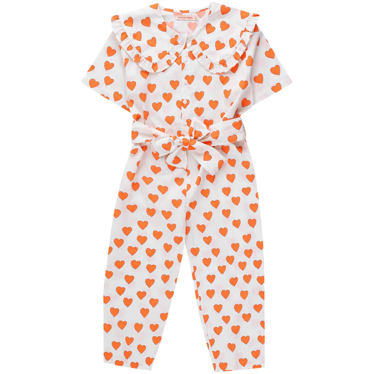 Hearts Jumpsuit by Tinycottons - Last Ones In Stock - 4-6 Years