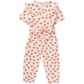 Hearts Jumpsuit by Tinycottons - Last Ones In Stock - 4-6 Years