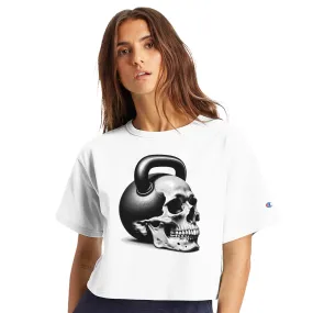 Heavy Skull Women's Cropped Crewneck T-Shirt