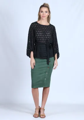 HY180506TB Button Detailed Pencil Skirt (Pack)