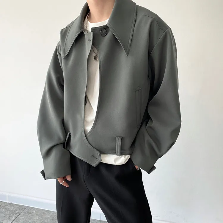 Irregular Side Button Jacket