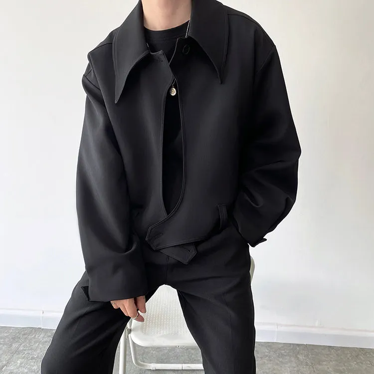 Irregular Side Button Jacket