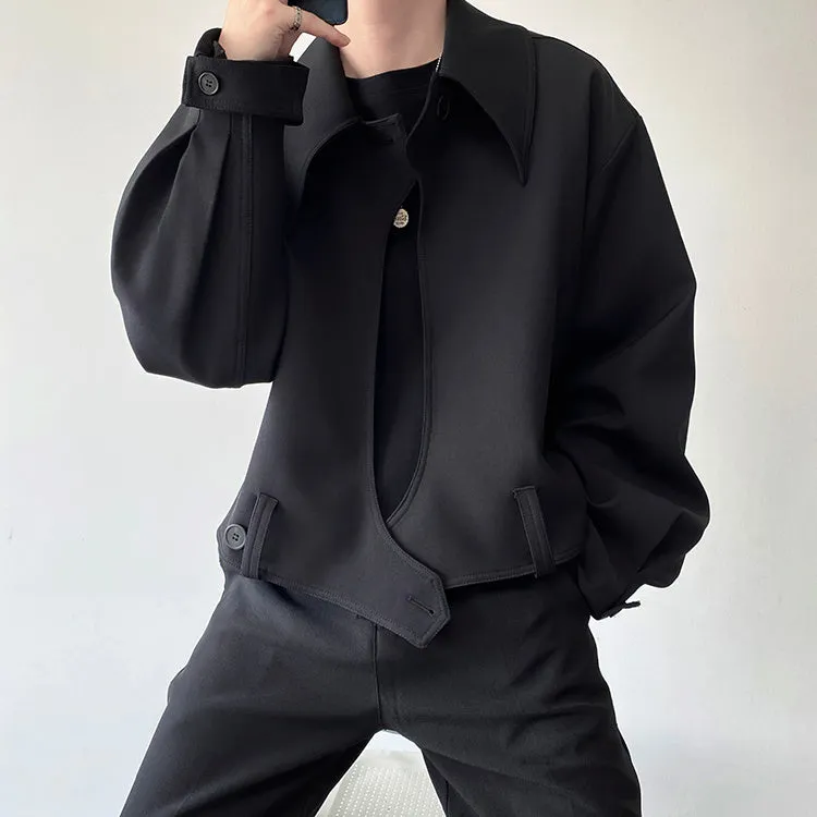 Irregular Side Button Jacket
