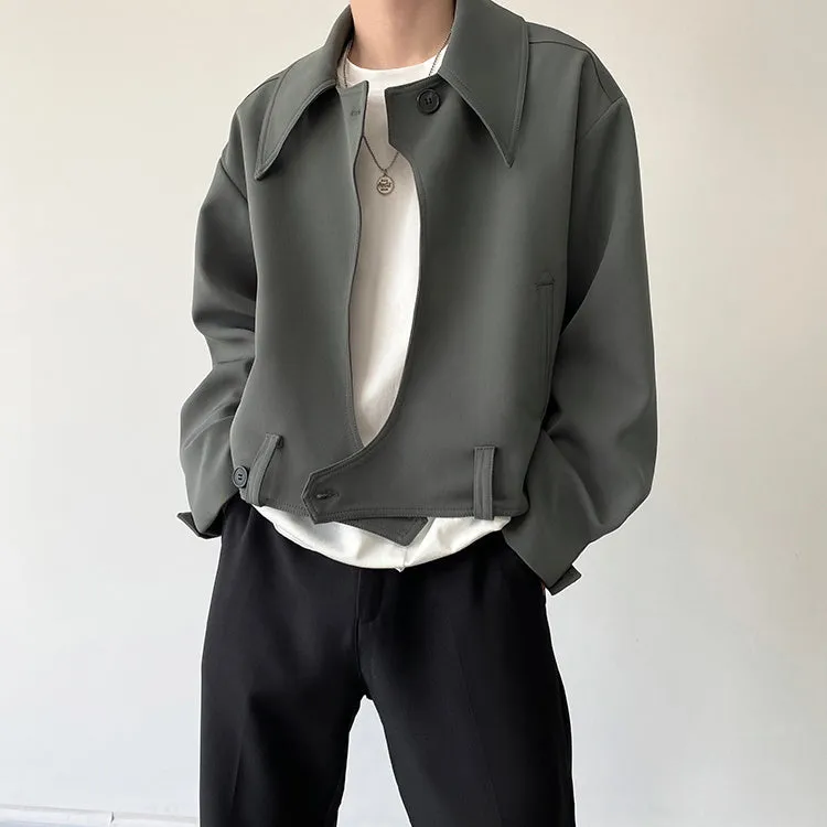 Irregular Side Button Jacket
