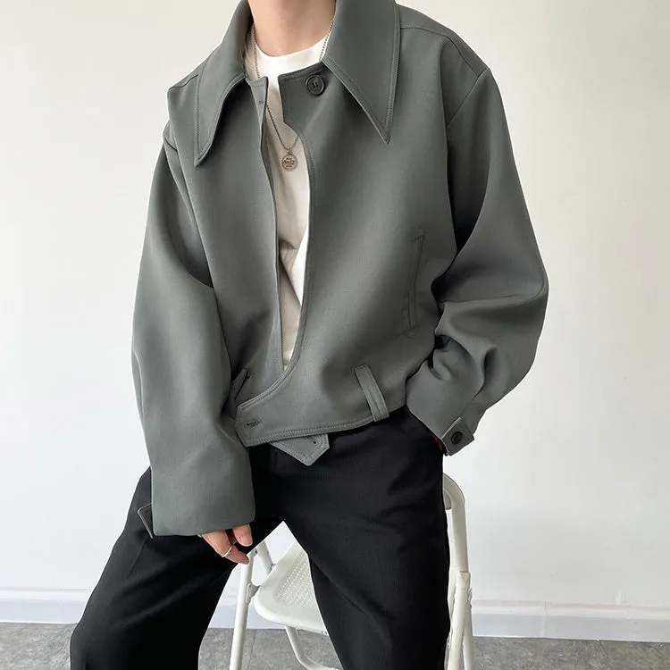 Irregular Side Button Jacket