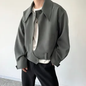 Irregular Side Button Jacket