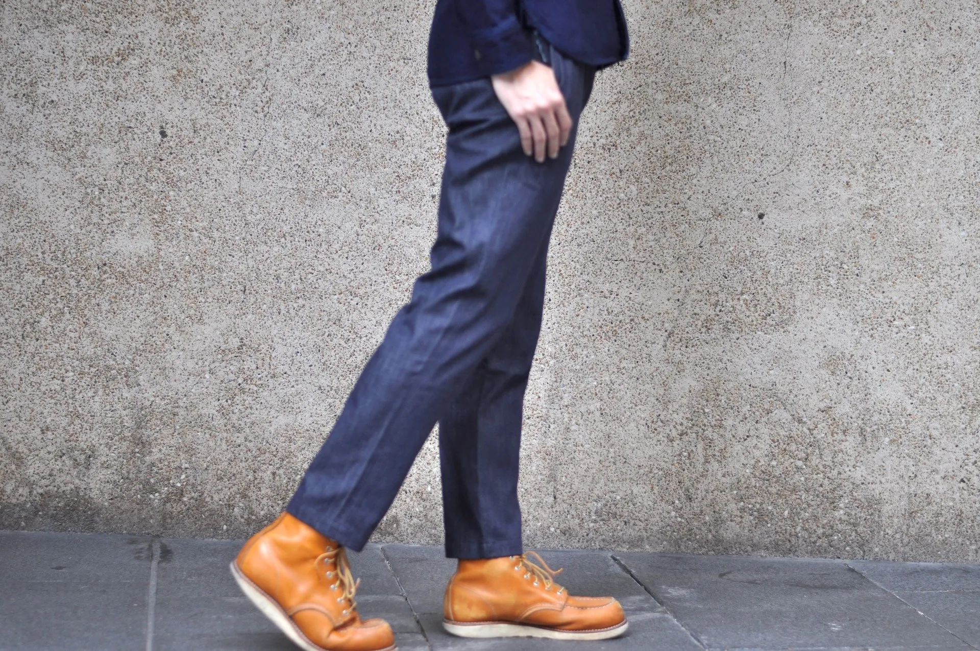 Japan Blue 10oz "Shin" Denim Easy Pants (Grand Indigo)