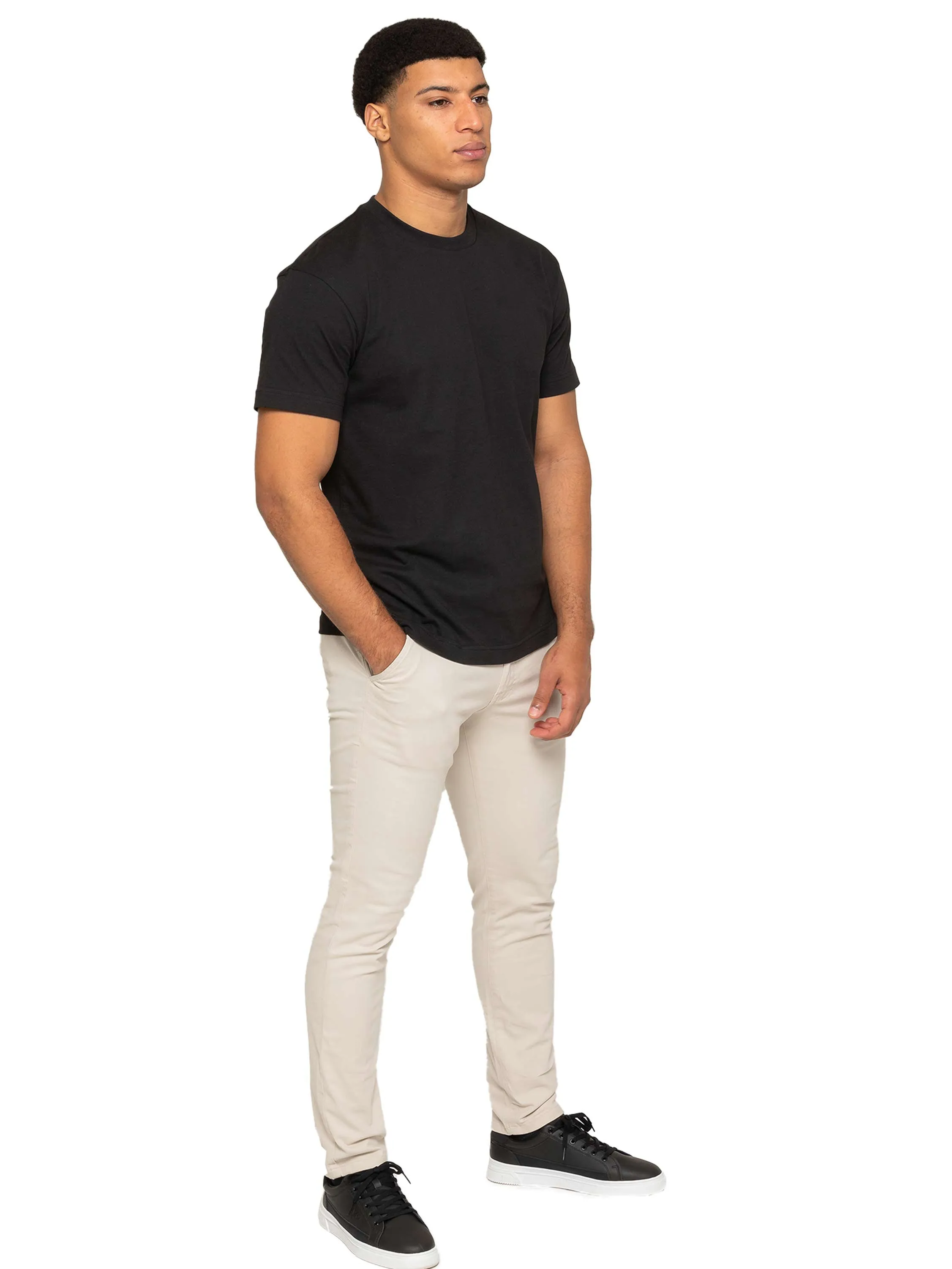 Kaiden Slim Stretch Trousers - Stone