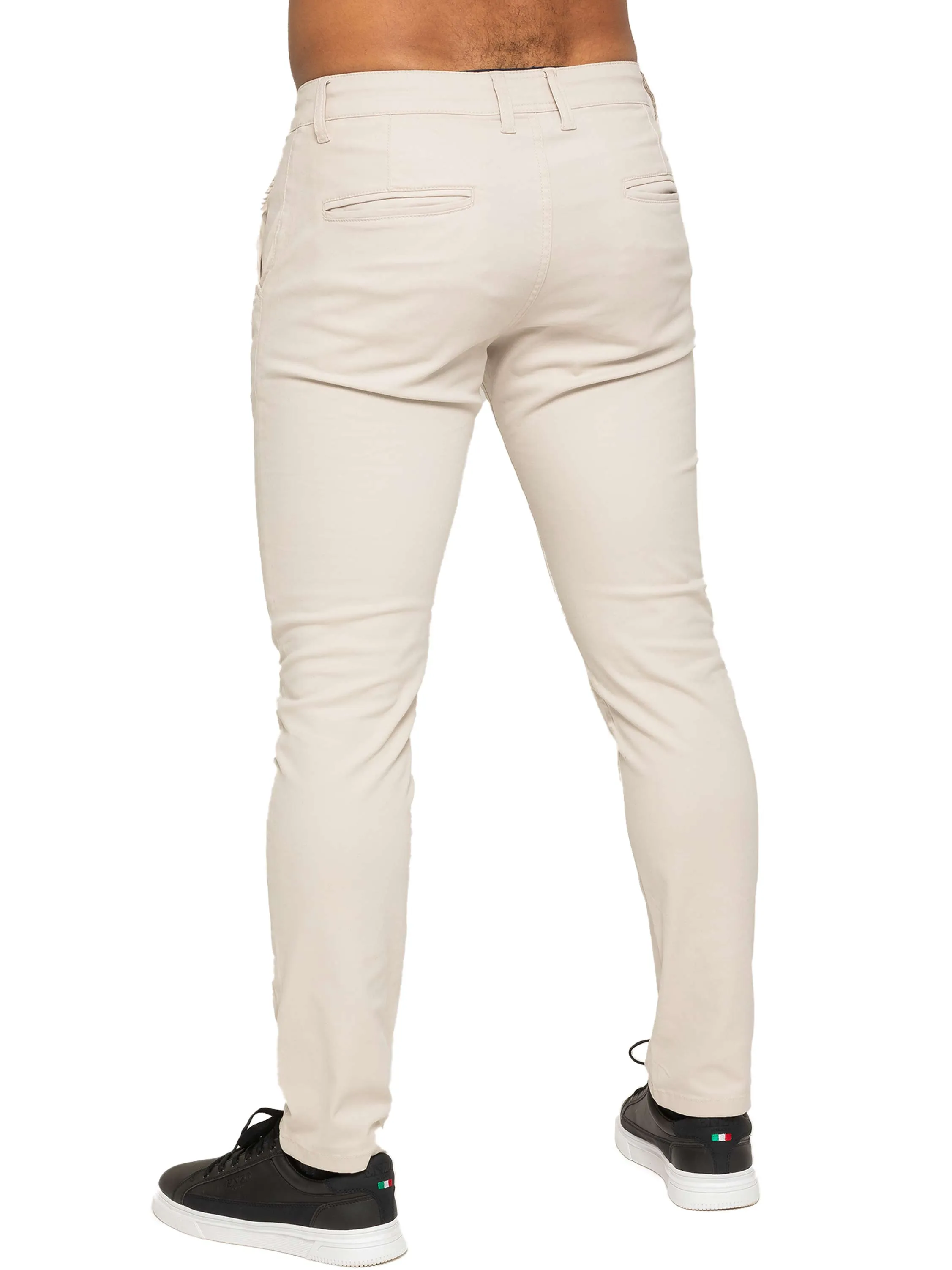 Kaiden Slim Stretch Trousers - Stone