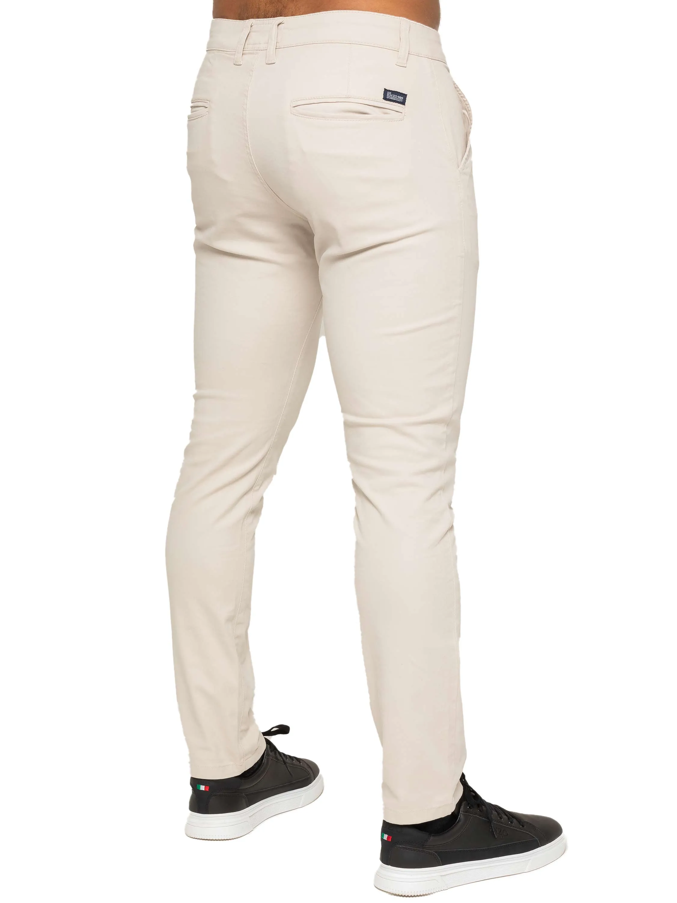Kaiden Slim Stretch Trousers - Stone