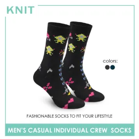 Knit Men's Pixels Cotton Crew Light Performance Socks 1 pair KMC2306