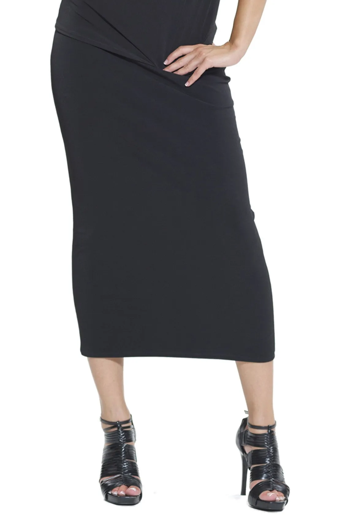 Long Double Pencil Skirt