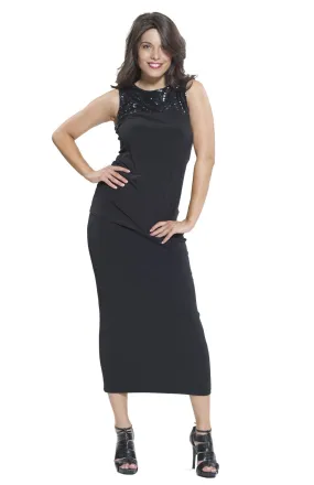 Long Double Pencil Skirt