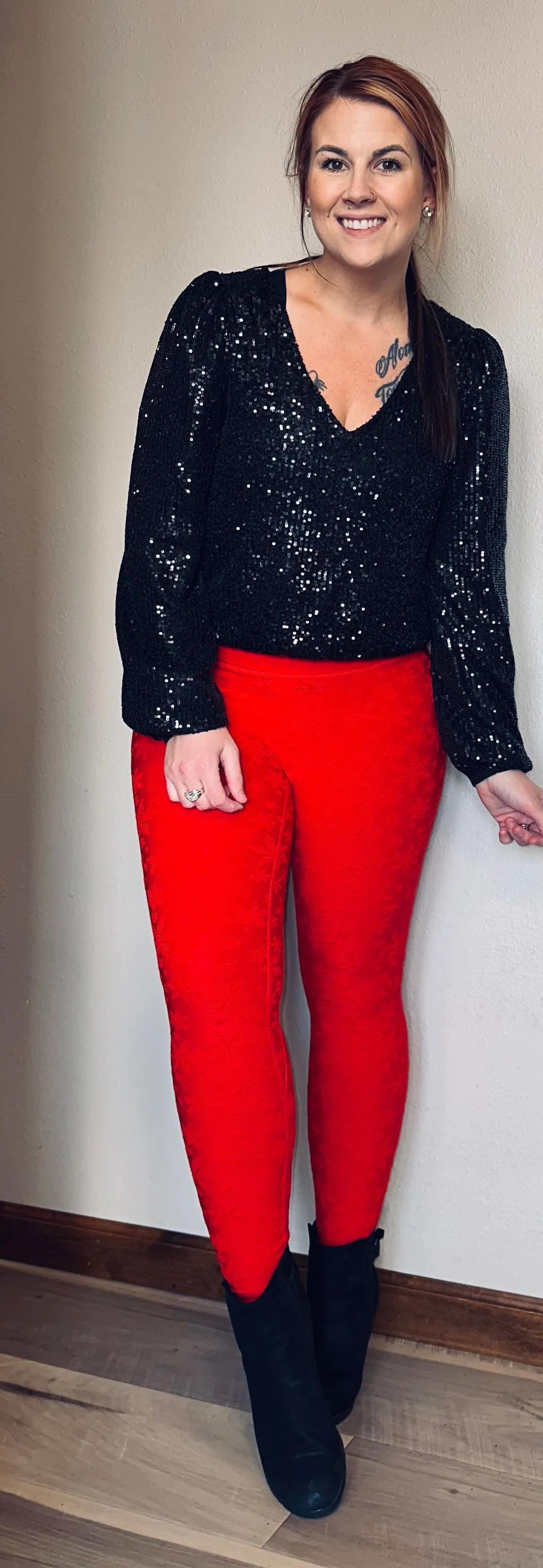 Long Sleeve Sequin Bodysuit